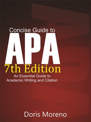 cover image of Concise Guide to APA